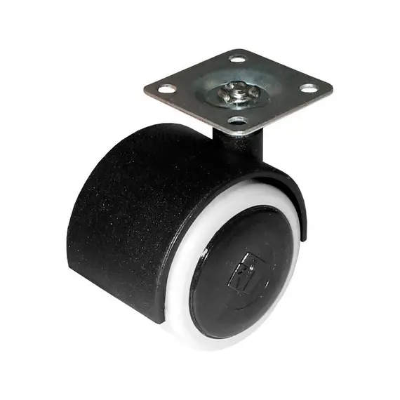 Опора колесная ОК 1 черная  мягкий ход с площадкой