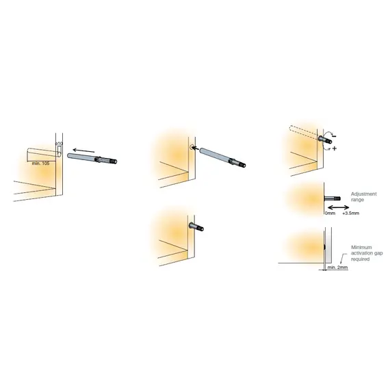 Толкатель Push Latch S3, черный арт.915-9276-390-00 - 3