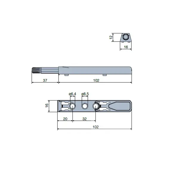 Толкатель Push Latch S3, в корпусе с планкой, белый арт.915-9277-356-00 - 2