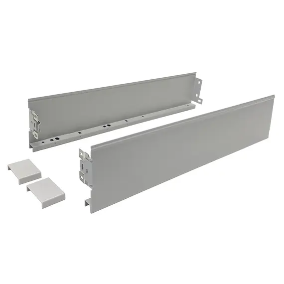 Боковые стенки ящика для направляющих CUBO, 450 мм, h=128 мм, серый арт.681-5450-7035