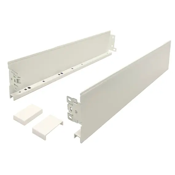 Боковые стенки ящика для направляющих CUBO, 450 мм, h=158 мм, белый арт.681-9450-9010