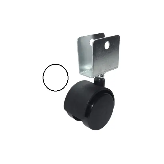 Опора колесная ОКП 40-П с U-образной пятой, белая арт.ОКП 40-П бел