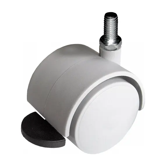 Опора колесная ОК40 мм  со штырем тормоз бежевая