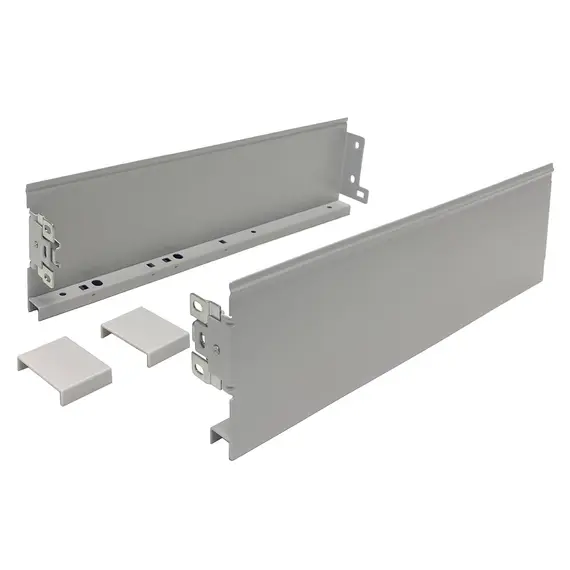 Боковые стенки ящика для направляющих CUBO, 350 мм, h=88 мм, серый арт.681-1350-7035