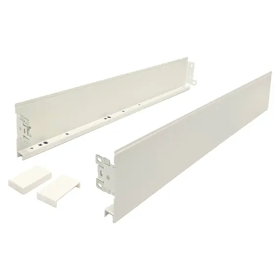 Боковые стенки ящика для направляющих CUBO, 500 мм, h=158 мм, белый арт.681-9500-9010