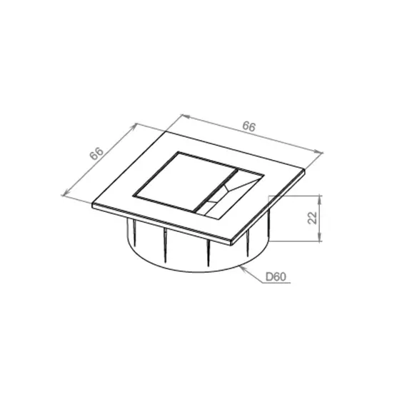 Заглушка квадратная, темно-серый арт.ЗКТС - 2