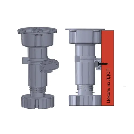Клипса для цоколя из ДСП, белая арт.КДБ-100 - 2