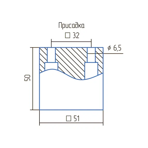 Опора квадратная ОС-50  К - 1