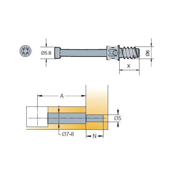 Дюбель Combi 5х24 мм арт.009443-885-300 - 2