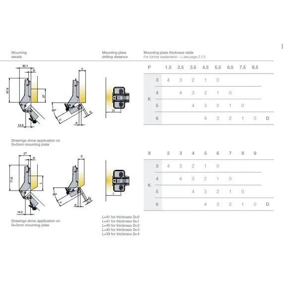 Петля мебельная Titus T-Type Noir Glissando угловая 30 градусов с доводчиком 110/48/9 мм для машинной установки. Арт: 701-0E60-668-00 - 5