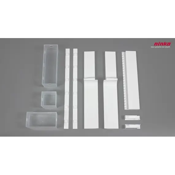 Левый фиксатор рамки для закрывания выреза сифона Banio Ninka, темно-серый арт.5015.11.20181 - 3