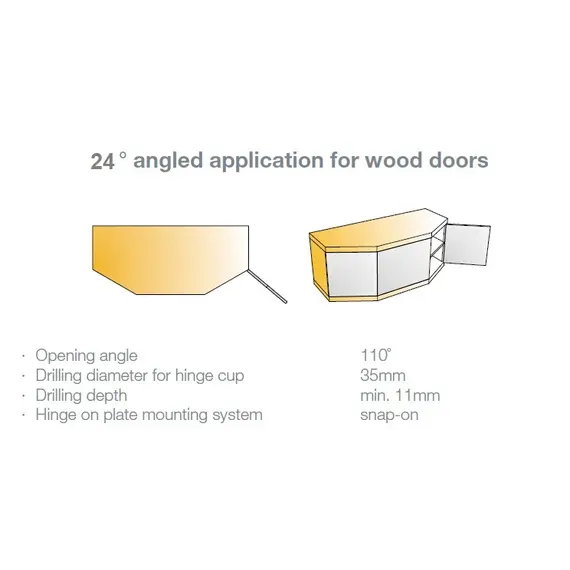Петля мебельная Titus S-Type i3 угловая (24гр) 110/45/9 мм. арт.242-0W48-650-00 - 7