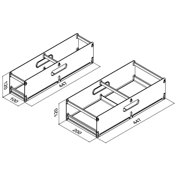 Разделитель для ящика 100*447*120 мм FlexBox Ninka арт.5055.90.10112 - 1