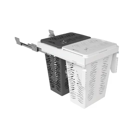 Корзина для белья выдвижная, 60 л (2х30), шкаф 500мм арт.595