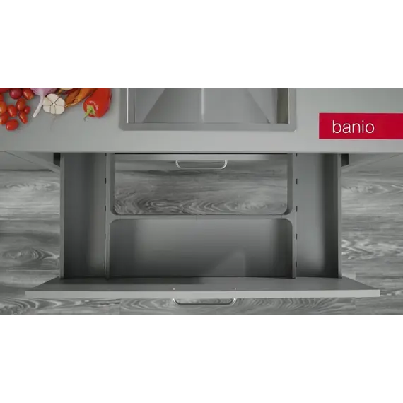 Правый фиксатор рамки для закрывания выреза сифона Banio Ninka, светло-серый арт.5015.12.20171 - 1