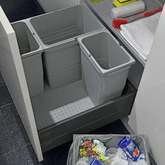 Контейнер для мусора 32 л 306*230*560 мм (alu grey) Eins2vier Ninka арт.5075.90.41616 - 6