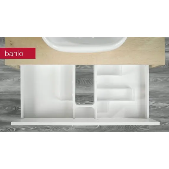 Левый фиксатор рамки для закрывания выреза сифона Banio Ninka, белый арт.5015.11.20071 - 2