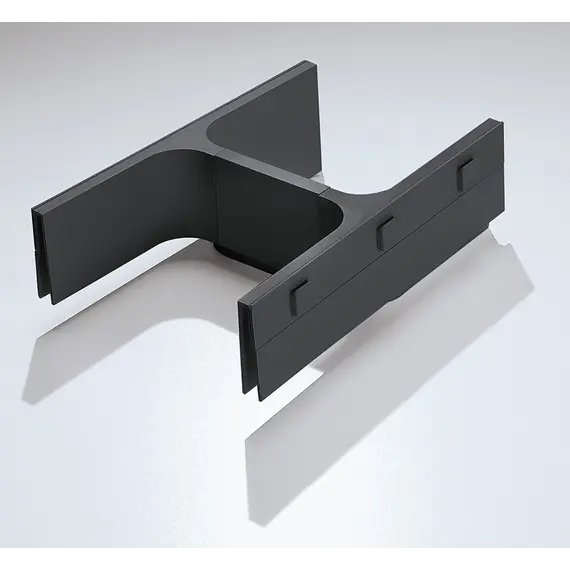 Левая сторона рамки для закрывания выреза сифона Banio Ninka, темно-серый арт.5011.11.20181