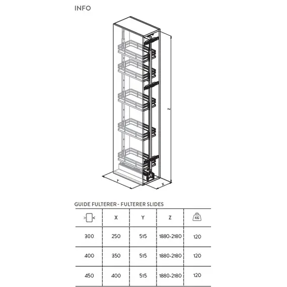 Колонна поворотная, 5 корзин, шкаф 400мм арт.265Plus.400 - 1