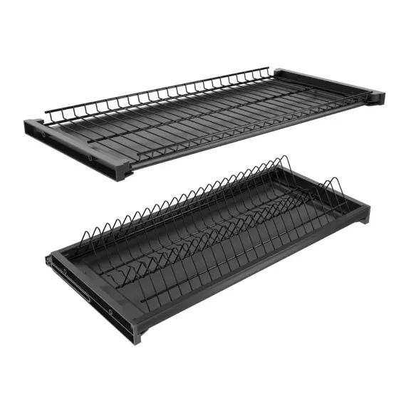 Комплект посудосушителя с рамкой 500 мм с регул, ДСП 16, черный (2 поддона) арт.DFB.500.16.2