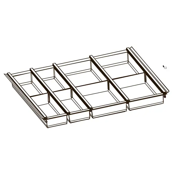 Лоток в ящик 700 мм графит Cuisio Ninka арт.2260.99.40712