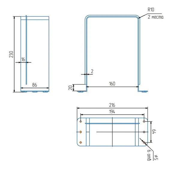 Обвод сифона, серый - 1