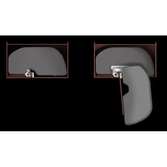 Выдвижной уголок TRIGON Ninka, полукруглый, для двери 600 мм арт.TRIGON600semicircle - 2