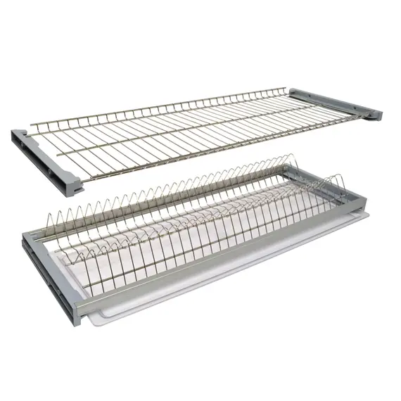 Комплект посудосушителя с рамкой в шкаф шириной 700 мм с регул, ДСП 16, нерж (1 поддон) арт.DFS.700.16