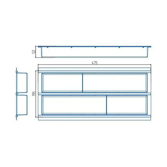 Лоток в ящик 300 мм (2м) 472*195*46, прозрачный - 1