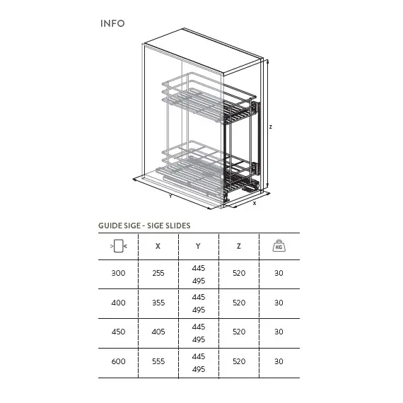 Корзина выдвижная, для бутылок, шкаф 200мм арт.003G.200 - 1
