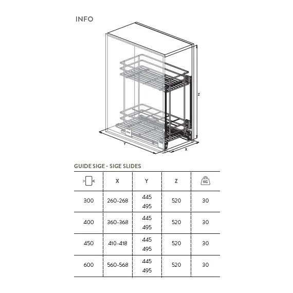 Корзина выдвижная, для бутылок, шкаф 450мм арт.004G.450 - 1