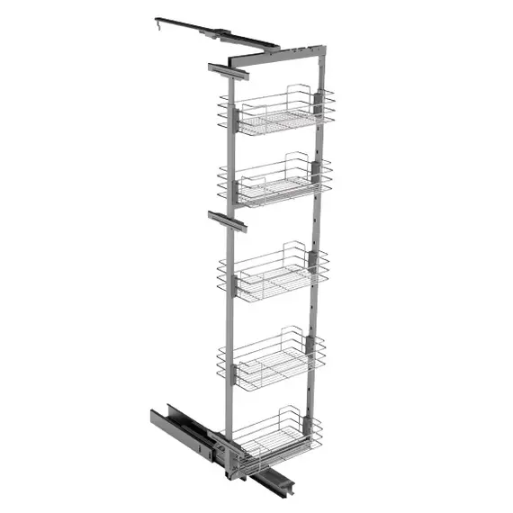 Колонна выдвижная поворотная, 5 корзин, шкаф 300мм арт.265.300