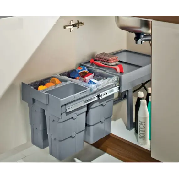 Система сортировки мусора 1*16л + 2*7л EasyWaste Ninka арт.5700.93.77005