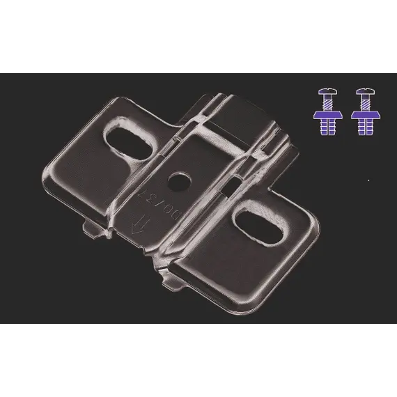 Монтажная планка петли Titus T-type F0 мм крест. с дюбелем 5x10,5 мм. Арт: 700-0NF0-650-00 - 7