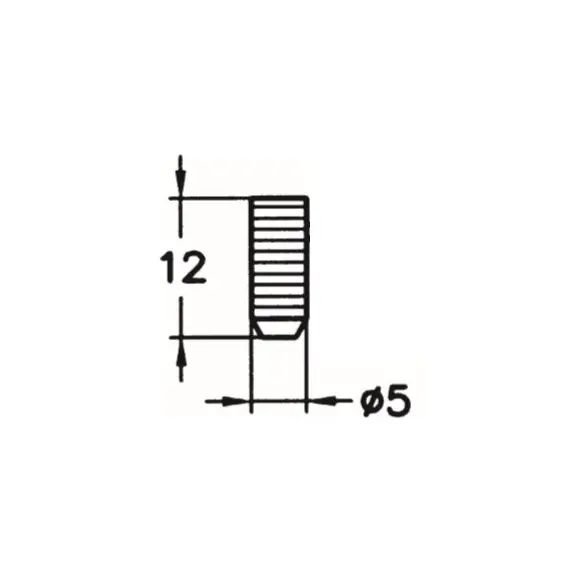 Футорка пластиковая 5х12 мм арт.403-4068-200-00 - 1