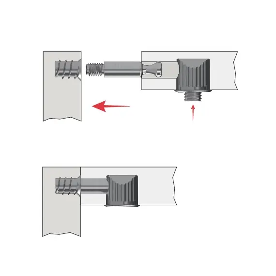 Стяжка-бочонок TRIO D15х17,5 мм М8, цинк BO87ZZ - 2