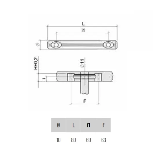 Дюбель двойной D10x80 мм арт.TFD10FZ - 1