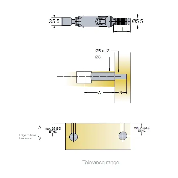 Дюбель мебельный Titus System 5 Quickfit TL5 5x34 мм. арт. 009652-968-001 - 2