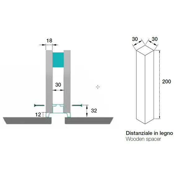 Профиль вертикальный средний Gola арт.70.1019.801.00.450 - 3