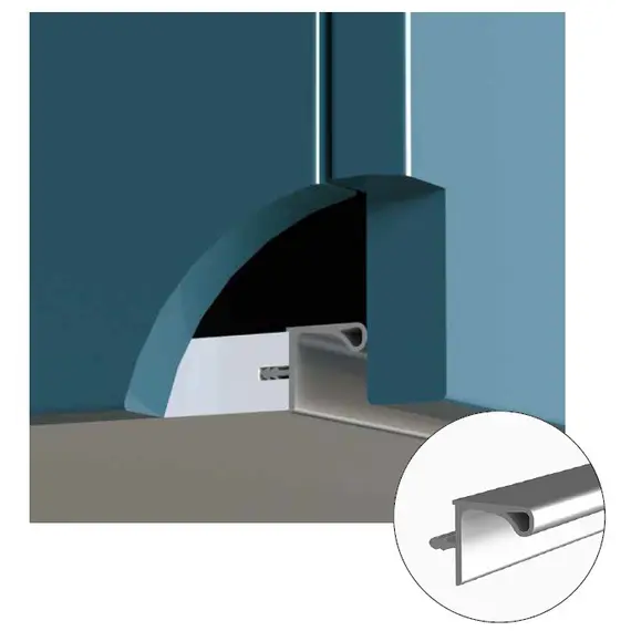 Профиль горизонтальный Г-образный врезной H=18 мм Gola арт.70.268.57.000.400 - 1