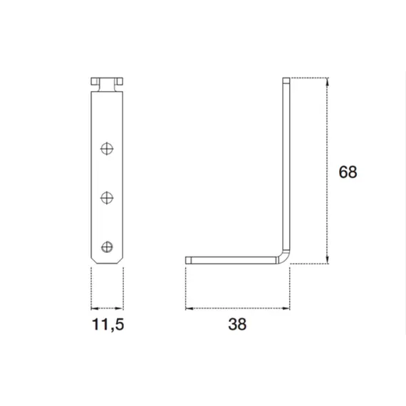 Комплект скоб (2 шт) для соединения профиля Gola арт.10.999.039.000.000 - 1