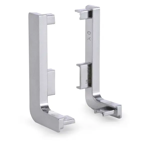 Комплект заглушек (лев.+пр.) открытых (пласт.) для профиля горизонтального Г-образного Gola арт.70.104.300.60.100