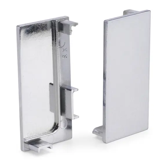 Комплект заглушек (лев.+пр.) открытых (пласт.) для профиля горизонтального Г-образного Gola арт.70.104.400.803.100