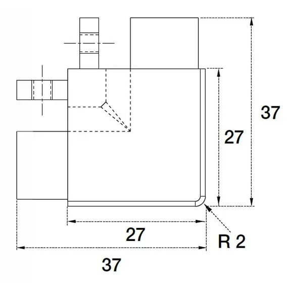Уголок (алюм.) внеш. 90 гр для профиля горизонтального П-образного Gola арт.70.101.6E0.57.001 - 1