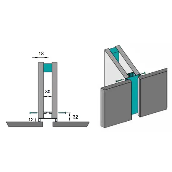 Профиль вертикальный средний Gola R=0 арт.70.1036.801.00.450 - 3