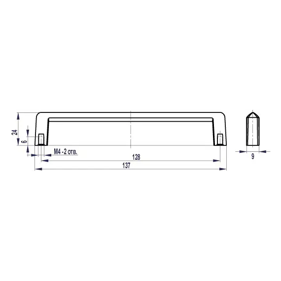 Ручка-скоба FS-184 128 медь розовая арт.FS-184 128 мр - 1