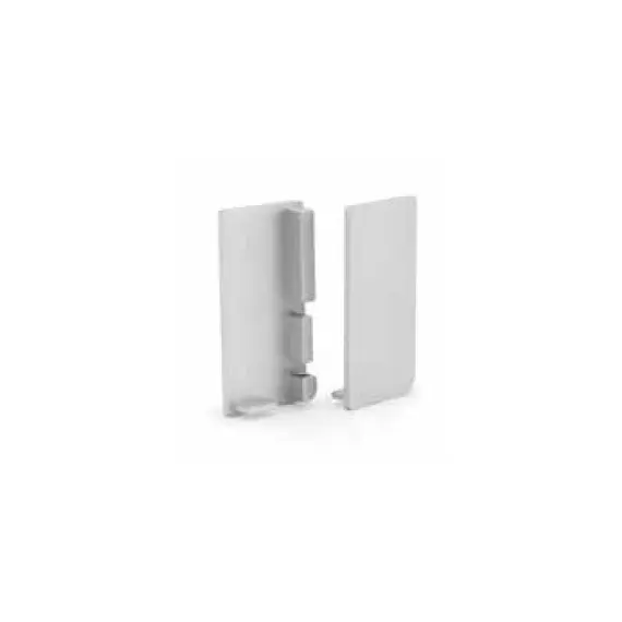 Комплект заглушек (лев.+пр.) закрытых (алюм.) для профиля горизонтального П-образного Gola LED арт.70.099.500.57.001