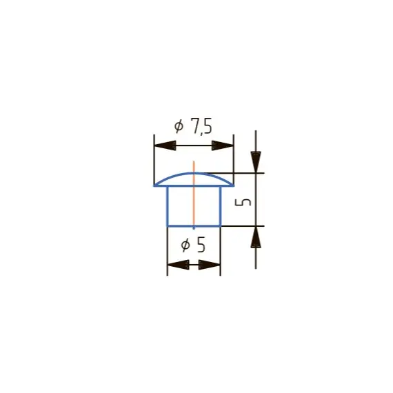 Заглушка D=5 мм (коричневая) - 2
