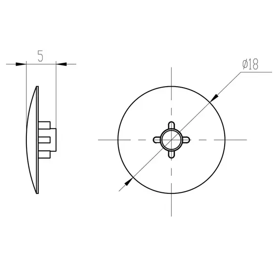 Заглушка минификс под эксцентрик, серый арт.Заглушка 18 сер - 2