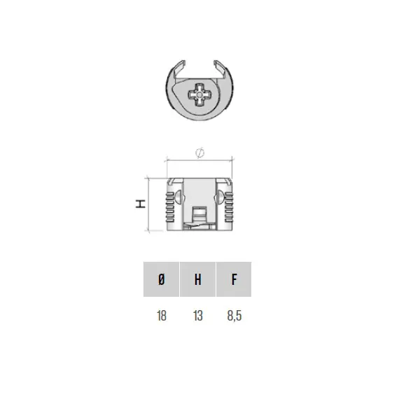 Стяжка полкодержателя, пластик белый арт.SO010PB - 8